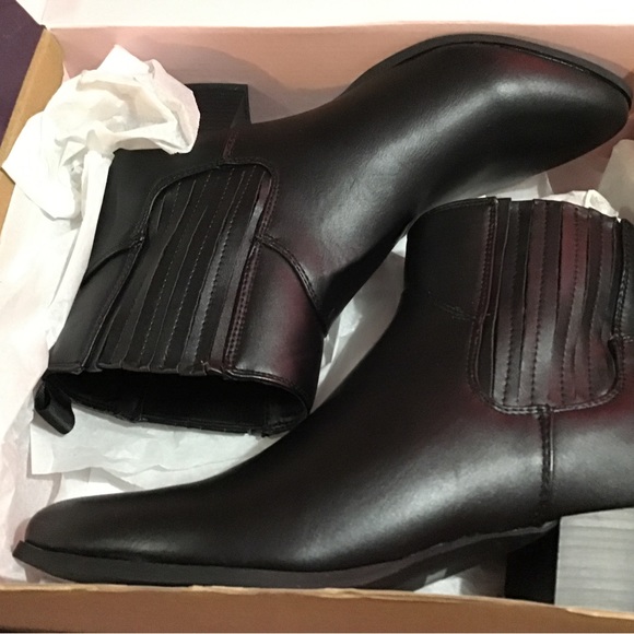 Charlotte Russe boots size 10 Davis-01 new in box Black PU - Picture 7 of 7